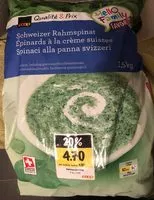 Mängden socker i Epinards a la creme suisses