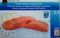 Mängden socker i Coop Filets de saumon sauvage du Pacifique en portions