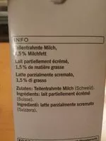 Mängden socker i Drink : Teilentrahmte Milch