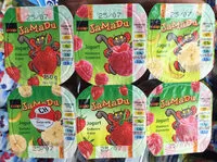 Mängden socker i JaMaDu Yogourt fraise framboise banane