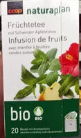 Mängden socker i Infusion de fruits avec menthe à feuilles rondes Suisse