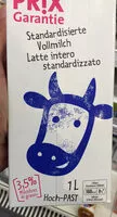 Mängden socker i Standardisierte Vollmilch