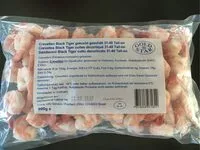 Mängden socker i Crevettes black tiger cuites décortiqué 31-40