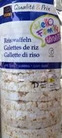 Mängden socker i Qualité & Prix Galettes de riz complet