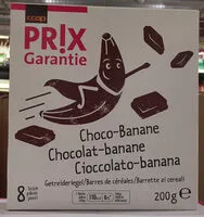 Mängden socker i Prix Garantie Getreideriegel, Choco Banane