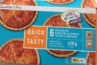 Mängden socker i 6 ramequins au fromage Quick and Tasty