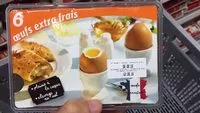 Mängden socker i 6 oeufs extra frais, oeufs français