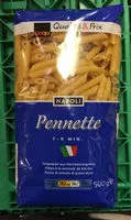 Mängden socker i Qualité & prix napoli pennette pâtes à la semoule de blé dur