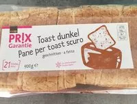 Mängden socker i Toast dunkel