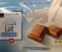 Mängden socker i Chocolat au lait suisse-extra