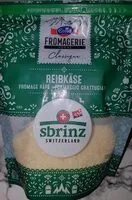 Mängden socker i Fromage râpé Sbrinz