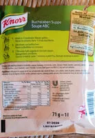 Mängden socker i Buchstaben Suppe