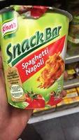 Mängden socker i Snack Bar Spaghetti Napoli