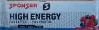 Mängden socker i Sponser High Energy
