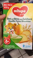Mängden socker i Bouillie Poires Biscottées