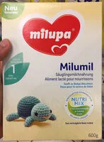 Mängden socker i Milumil Aliment lacte pour nourrissons