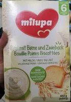 Mängden socker i Milupa bouillie poire biscottees