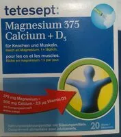 Mängden socker i Magnesium 375, Calcium +D3