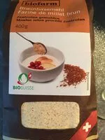 Mängden socker i Farine de millet brun
