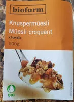 Mängden socker i Müesli croquant