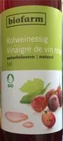 Mängden socker i Vinaigre de vin rouge