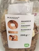 Mängden socker i Amandes entières Bio