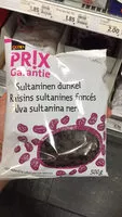 Mängden socker i Raisins sultanines