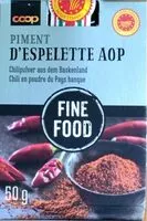 Mängden socker i PIMENT D‘ESPELETTE AOP