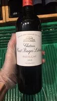 Mängden socker i Pauillac Château Haut-Bages Libéral