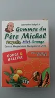 Mängden socker i Gommes du père Michel