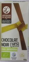 Mängden socker i chocolat noir amandes