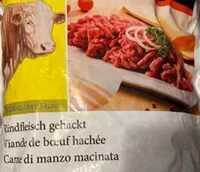 Mängden socker i Rindfleisch gehackt