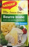 Mängden socker i MAGGI Ma Sauce Fine Beurre Blanc 250ml
