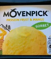 Mängden socker i Sorbet fruit de la passion avec morceaux de mangue