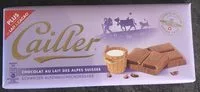Mängden socker i Chocolat au lait des Alpes Suisses