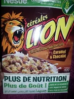 Mängden socker i Céréales Lion caramel et chocolat