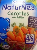 Mängden socker i NESTLE NATURNES Petits Pots Bébé Carottes -2x130g -Dès 4/6 mois
