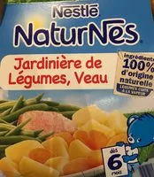 Mängden socker i NESTLE NATURNES Jardinière de légumes Veau-2x200g-Dès 6 mois