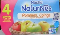 Mängden socker i NESTLÉ NATURNES Purée bébé Pommes Coings -4x130g -Dès 4/6 mois