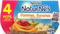 Mängden socker i NESTLÉ NATURNES Purée bébé Pommes Bananes -4x130g -Dès 4/6 mois