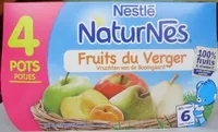 Mängden socker i NESTLÉ NATURNES Purée bébé Fruits du Verger -4x130g -Dès 6 mois