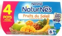 Mängden socker i NESTLE NATURNES Purée bébé Fruits du soleil -4x130g -Dès 8 mois