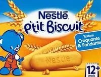 Mängden socker i NESTLE P'tit Biscuit- Etui 180g - Dès 12 mois