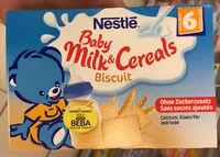 Mängden socker i Baby milk & cereals biscuit