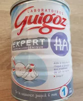 Mängden socker i Guigoz Expert Ha 1er âge