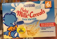 Mängden socker i Baby milk & cereals goût vanille