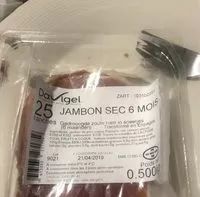 Mängden socker i Jambon sec 6 mois