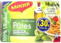 Mängden socker i Bouillon pour Pâtes goût tomate, basilic et huile d'olive
