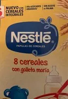 Mängden socker i 8 cereales con galleta maría
