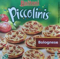 Mängden socker i BUITONI PICCOLINIS mini-pizzas surgelées Bolognese 270g (9 pièces)